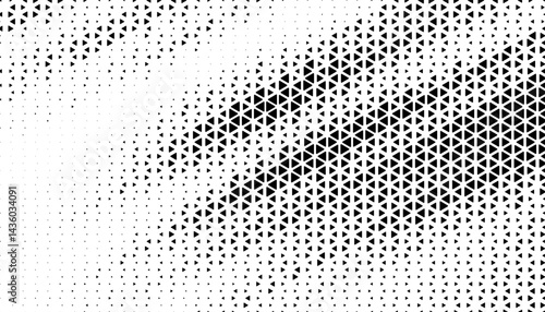 Black and white abstract geometric pattern with halftone effect for sporty background. Easily resized and recoloured at your discretion. Vector Format Illustration. EPS10 