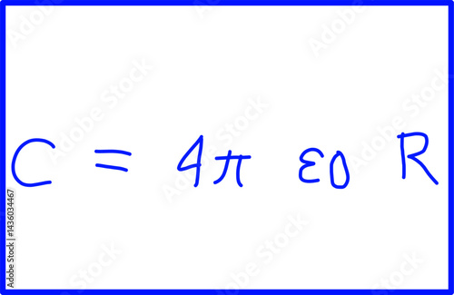 physics of electrical capacity, physics formula for spherical capacitor capacity