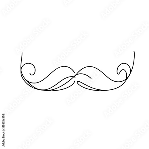 mustache made with The bold black line