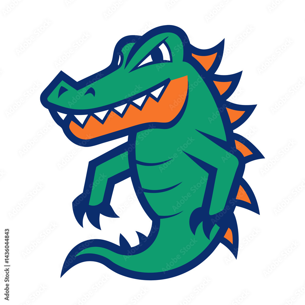 Retro Alligator mascot logo vector Retro Alligator mascot logo vector