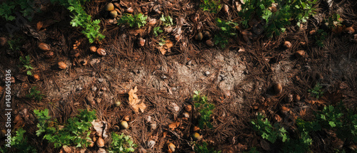 Autumn foliage ground cover acorns leaves nature scene forest floor ground texture fallen leaves forest