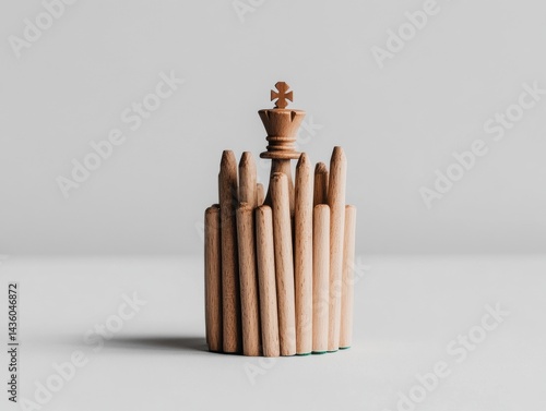wooden sticks on white background