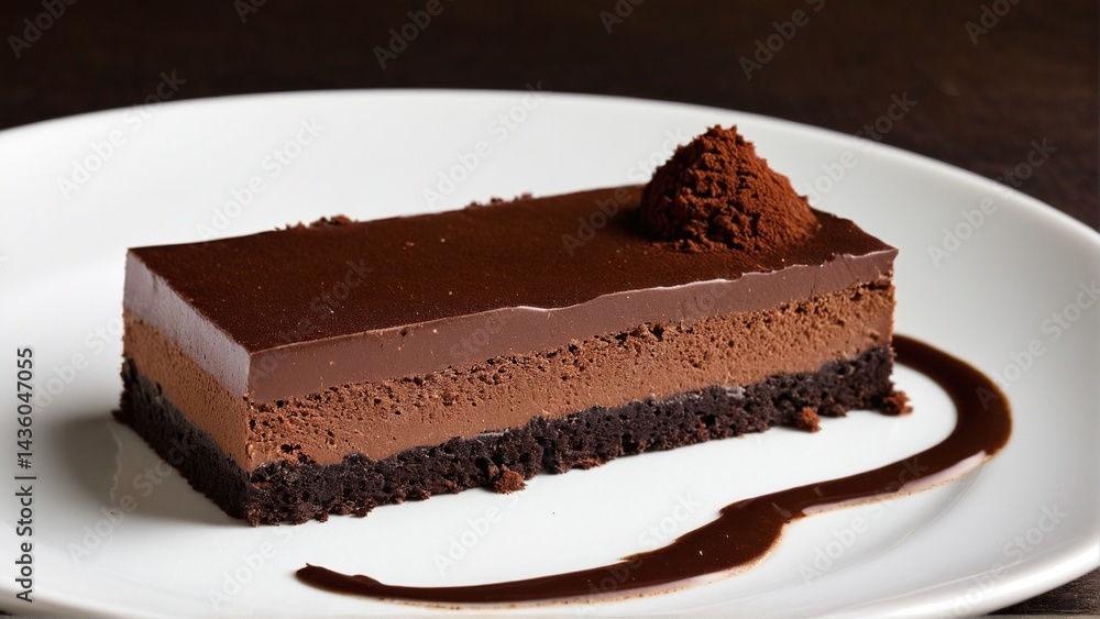Decadent Chocolate Layer Cake: A Rich and Creamy Delight with Layers of Dark and Milk Chocolate Mousse. Decadent Chocolate Layer Cake: A Rich and Creamy Delight with Layers of Dark and Milk Chocolate Mousse.