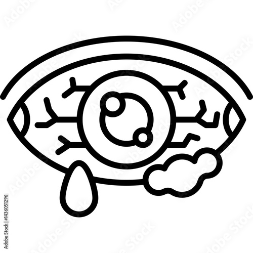 Conjunctivitis Line Icon