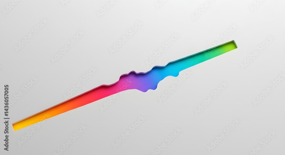 Rainbow Striped Object Cutout Rainbow Striped Object Cutout