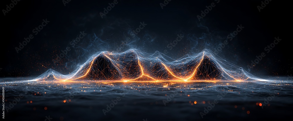 Obraz premium Abstract energy landscape