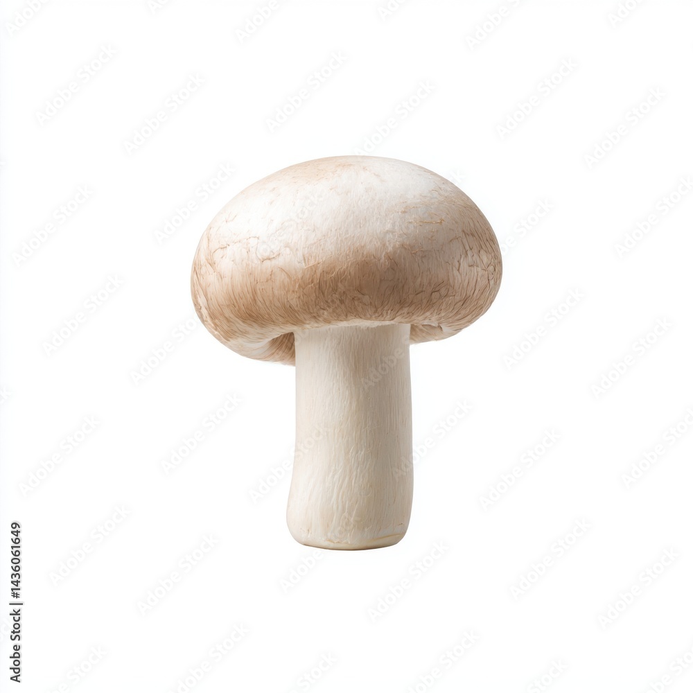 Single mushroom close up isolated on white background Single mushroom close up isolated on white background
