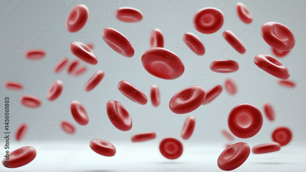 Isolated red blood cells, smooth biconcave disc shapes, vibrant crimson tones, clean and sharp contours, floating in sterile white space, medical-grade precision, anatomical accuracy Isolated red blood cells, smooth biconcave disc shapes, vibrant crimson tones, clean and sharp contours, floating in sterile white space, medical-grade precision, anatomical accuracy