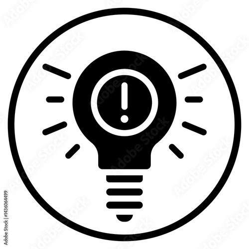 lighbulb glyph icon