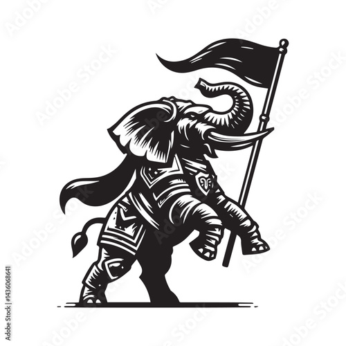 Wallpaper Mural Royal Armored Elephant Crest Logo Torontodigital.ca