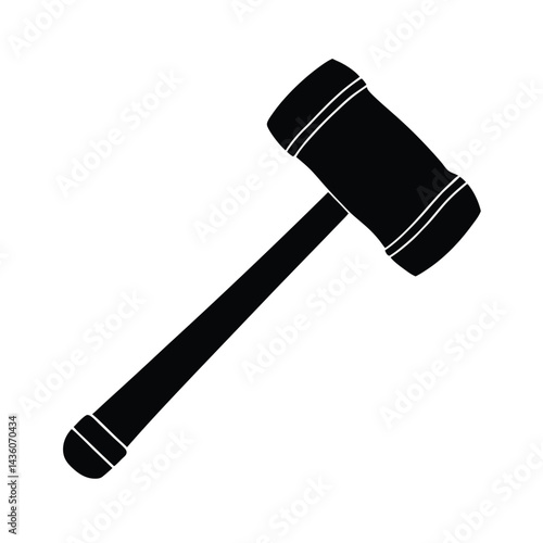mallet hammer isolated on white