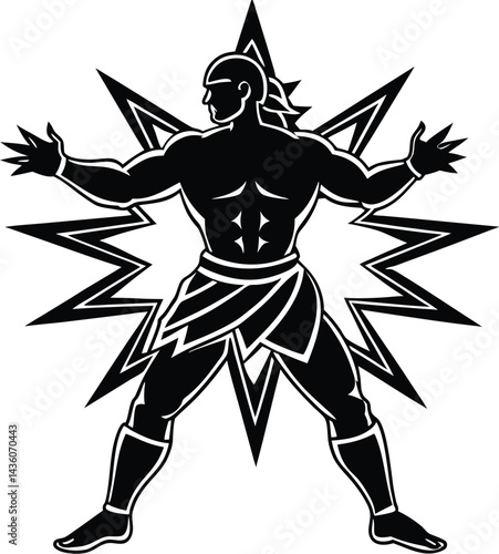 Kamehameha silhouette vector designs 21