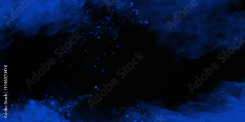 Blue Nebula space background Night sky with clouds. Universe filled with stars, nebula and galaxy .landscape and star concept from beautiful movement of star and milky way with blue background .