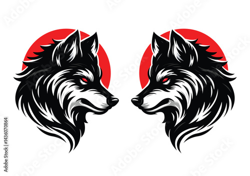 Dire Wolf Side Head Silhouette Vector
