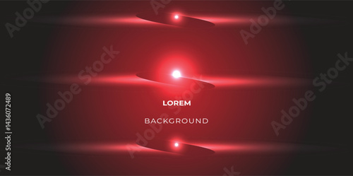 Abstract Deep Red and Black Gradient with Stacked Glowing Light Beams, Creating a Futuristic, Cosmic Glow. Modern Tech Design. Vector Illustration.