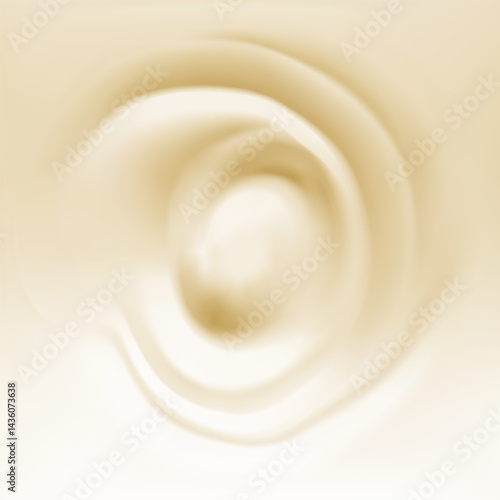 White cream swirl chocolate background texture looks smooth and creamy. Milk pudding and ice liquid blend like mayonnaise in vector creme pattern. Yogurt sauce abstract twirl vanilla frosting drink.