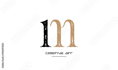 MN, NM, M, N abstract letters logo monogram