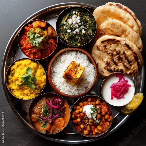 A vibrant Indian Thali feat...