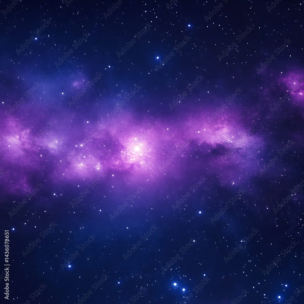 Fototapeta premium Deep space nebula with vibrant colors. Vast expanse of cosmic clouds, nebulae, and stars