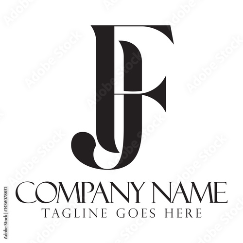 Obraz na płótnie Creative letter FJ or JF vector logo design for luxury, fashion, jewelry, boutique, and startup w salonie