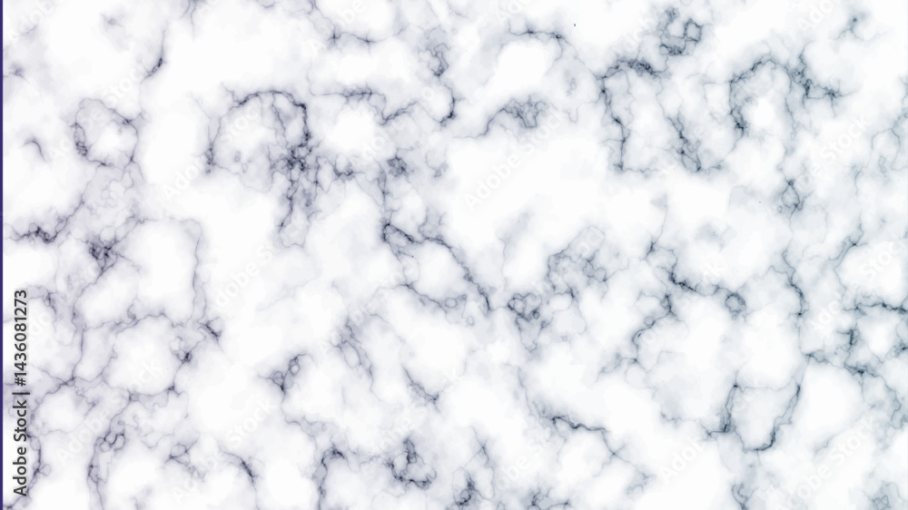 Fototapeta premium Chic white and blush-pink Carrara marble texture with elegant grey veining. A glossy Calacatta-inspired surface featuring soft, flowing streaks—perfect for modern luxury design, digital backgrounds,