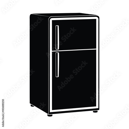 double door refrigerator isolated on white
