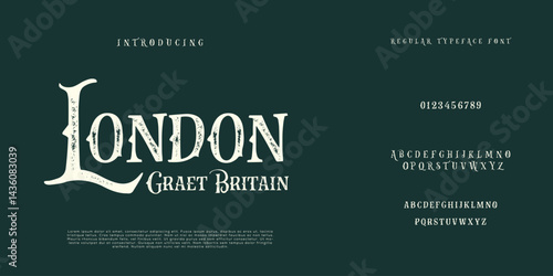 font alphabet Vintage london Victorian typeface decorative Font	
