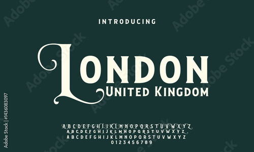 font alphabet Vintage london Victorian typeface decorative Font	