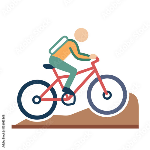 Wallpaper Mural Cyclist navigating a dirt path while riding a mountain bike during an outdoor adventure in sunny weather Torontodigital.ca