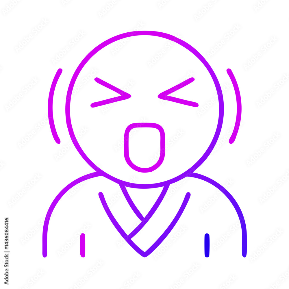 Bright illustration of a person expressing joy and excitement during a celebration or event with vivid colors Bright illustration of a person expressing joy and excitement during a celebration or event with vivid colors