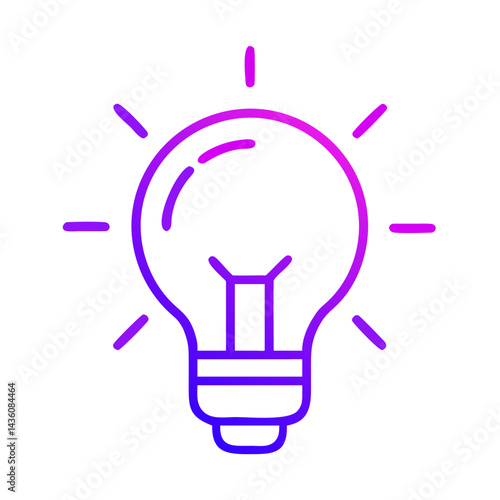 Bright light bulb glowing with creative ideas in a modern design, symbolizing innovation and inspiration in daily life
