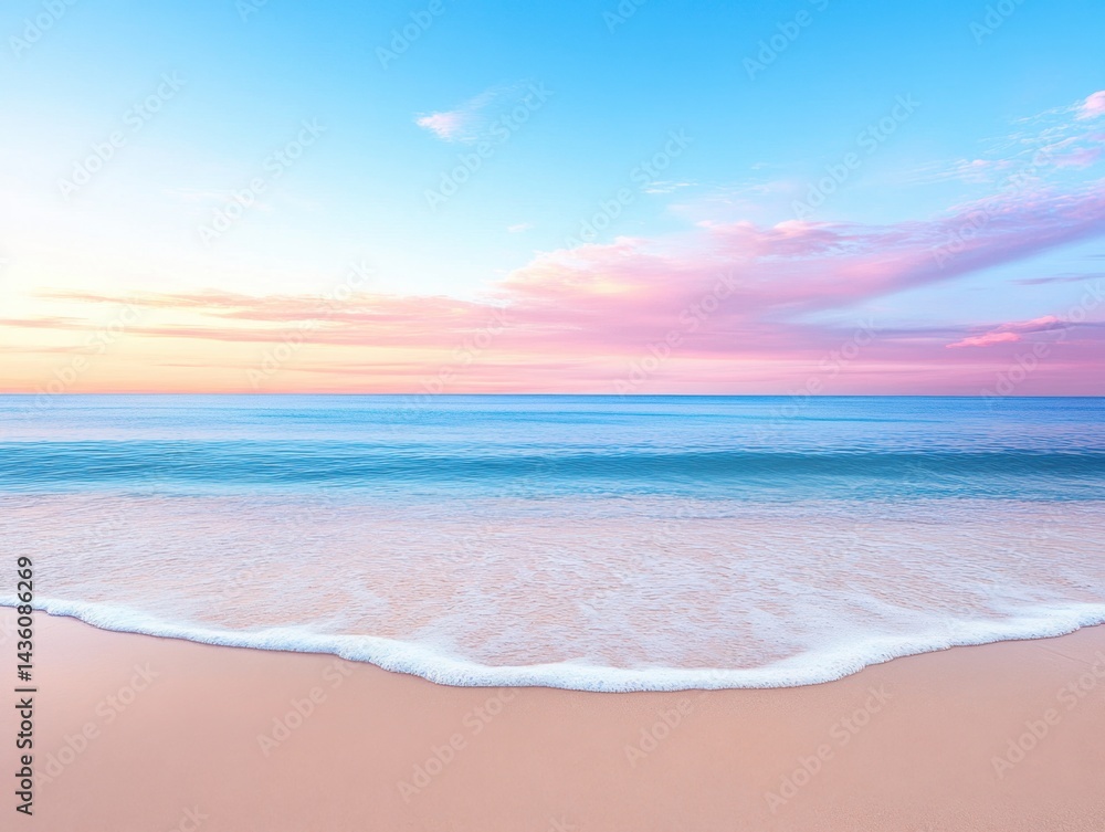 Obraz premium Serene Sunrise Beach Scene