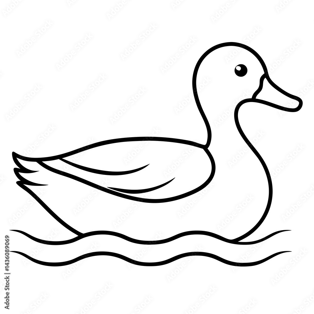 Floating Duck Sketch Floating Duck Sketch