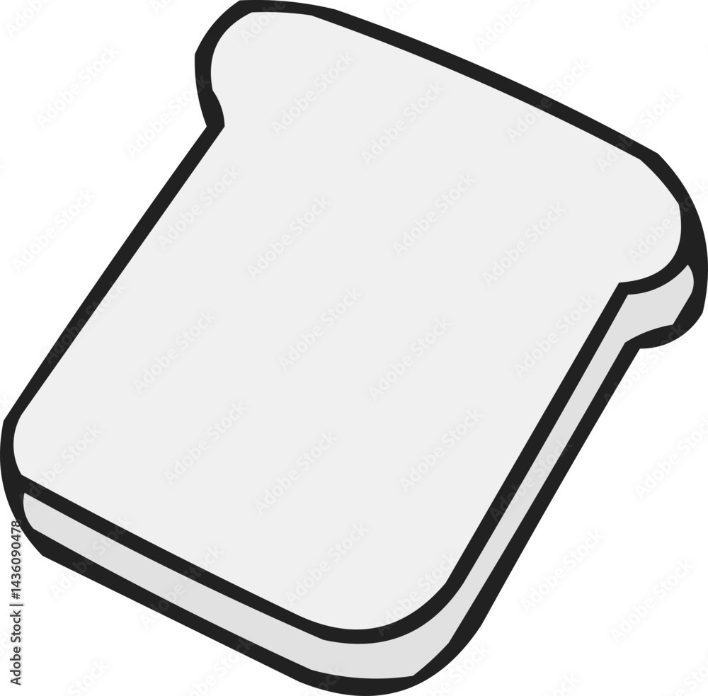 Obraz premium A single slice of white bread isolated transparent background perfect for breakfast food blogs or recipe websites