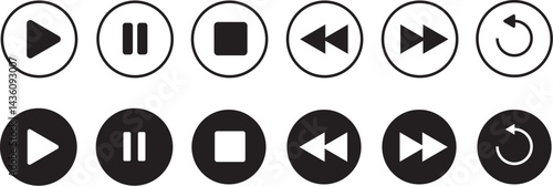 video play button icon vector 