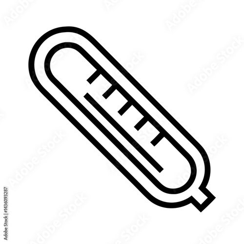 Thermometer icon symbolizing temperature measurement in a clean design