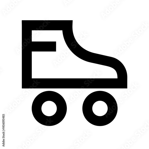 Rollerblading skates icon for fitness and outdoor activities