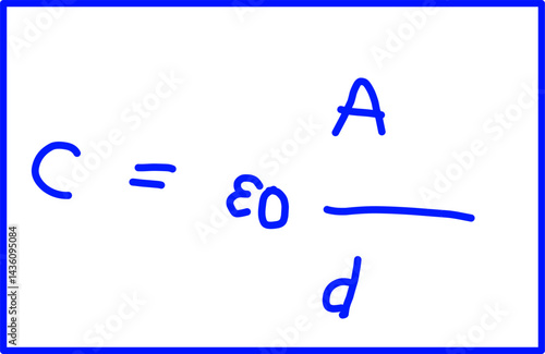 static electricity physics, electrical capacity, physics formula for the size of the capacitor capacity for parallel plates