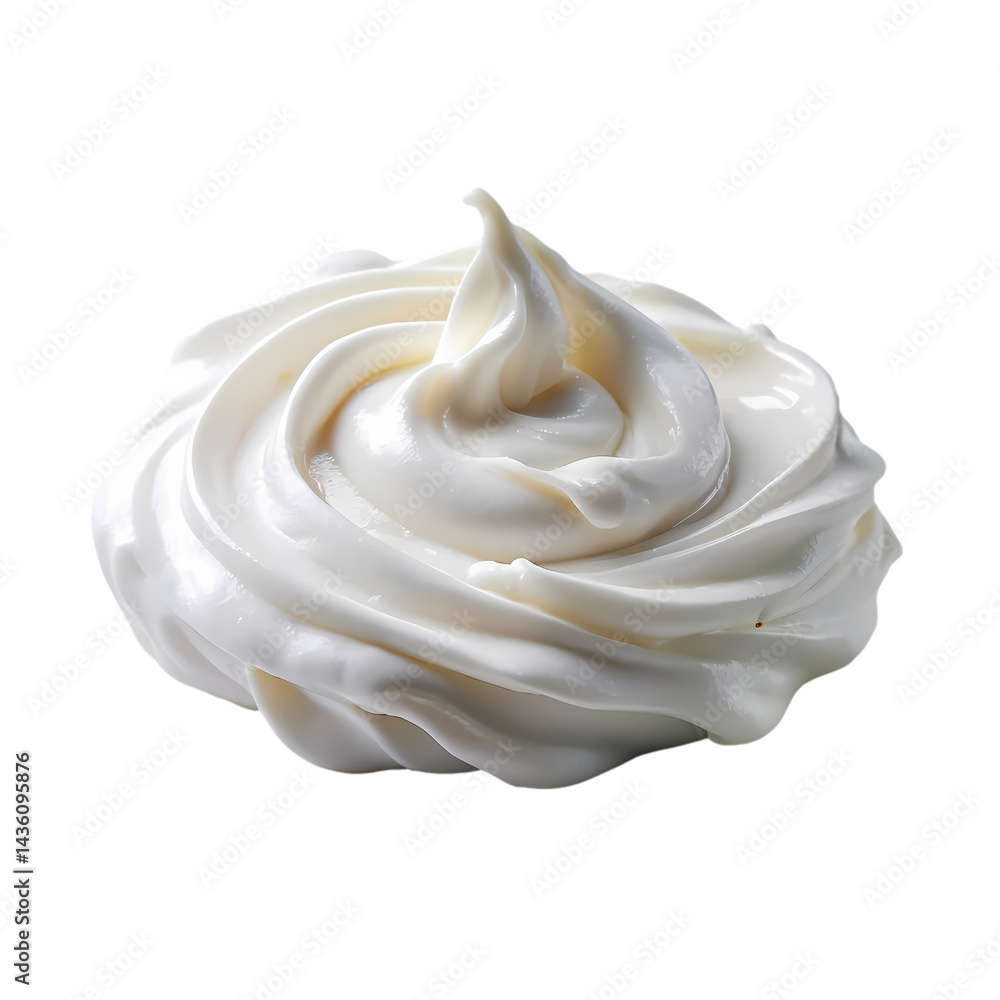 Creamy Whipped Topping Texture CloseUp Image on transparent background Creamy Whipped Topping Texture CloseUp Image on transparent background