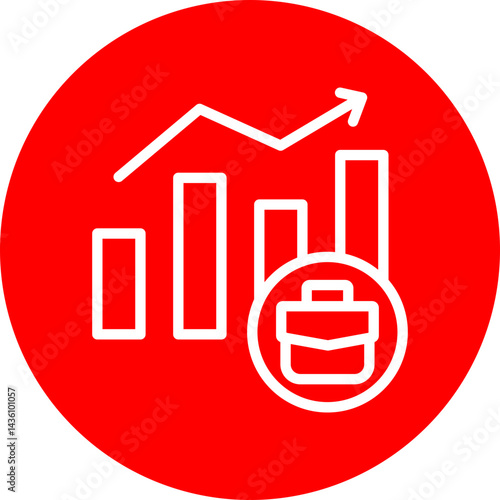 Rate Vector Line White Circle Red