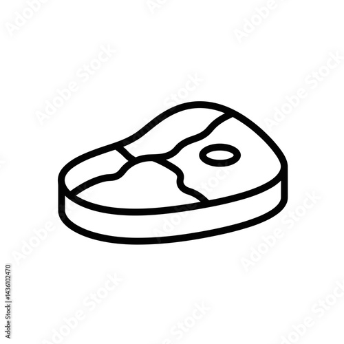 Lab-Grown Meat Icon - Alternative Nutrition Technology Illustration  