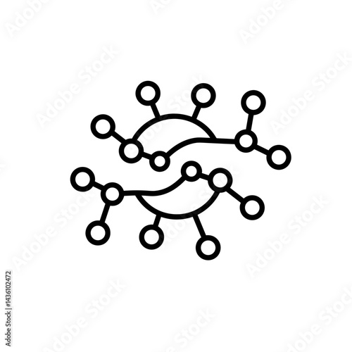Nanotech Icon Linear Design Technology Symbol  