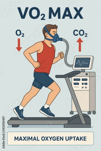 Detailed Illustration of Vo2max and Maximal Oxygen Uptake Concept