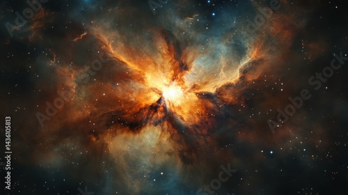 Colorful space galaxy cloud nebula. Stary night cosmos. Universe science astronomy. Supernova background wallpaper