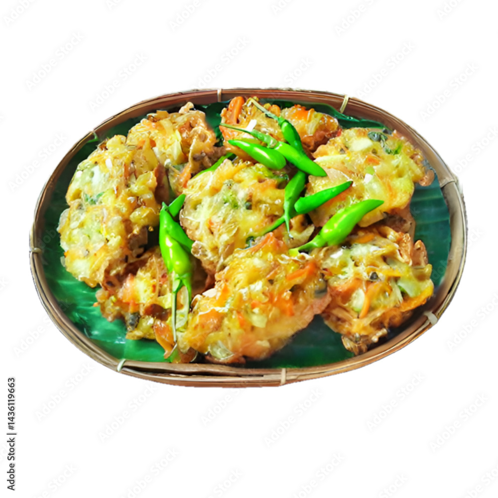 Fried vegetables or bakwan Fried vegetables or bakwan