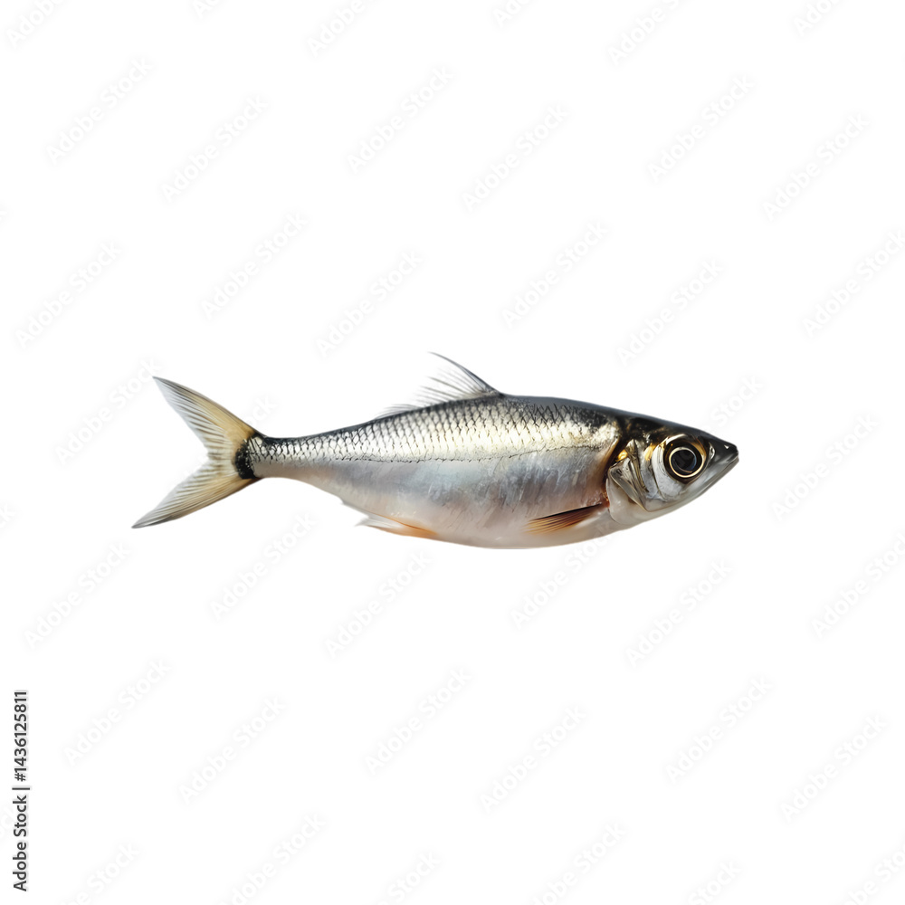 Fototapeta premium Stunning CloseUp of a Silverfish HighResolution Image on transparent background