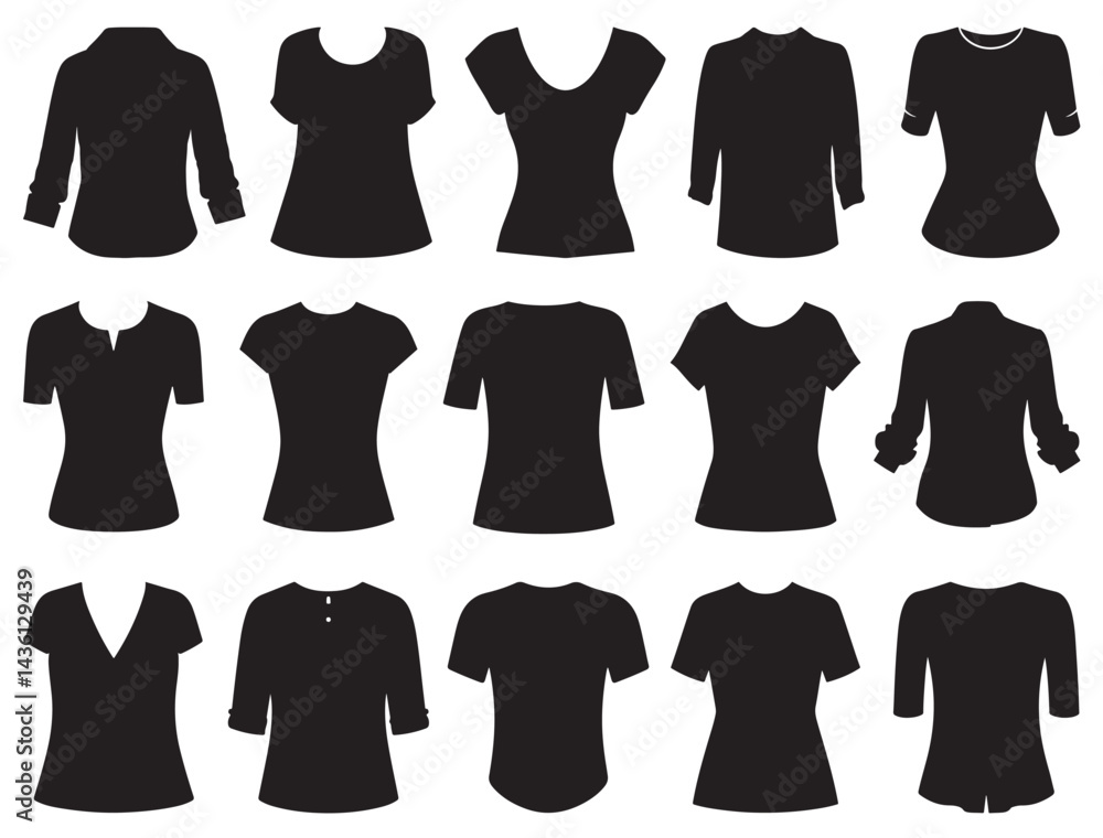 BLOUSE SILHOUETTE WHITE BACKGROUND BLOUSE SILHOUETTE WHITE BACKGROUND