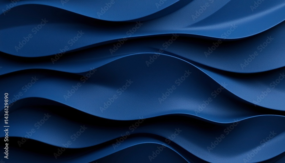 Fototapeta premium Abstract wavy dark blue background