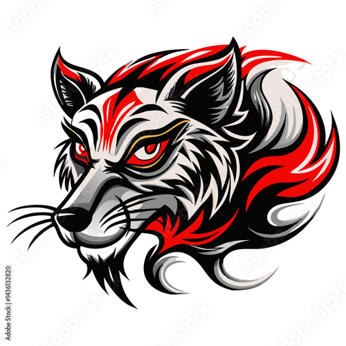 Wallpaper Mural Fiery Mystic animal with Wings Vector Art Torontodigital.ca