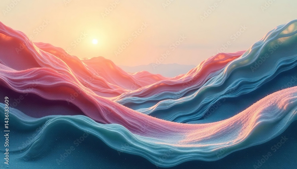 Obraz premium Subtle organic forms, muted tones, flowing lines , shades, peaceful, nature